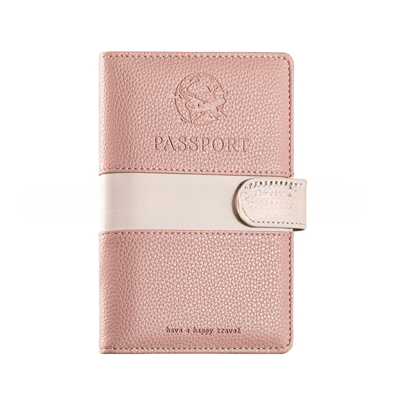 New Leather Bag Travel Passport Protection Cover Passport Clip Pu