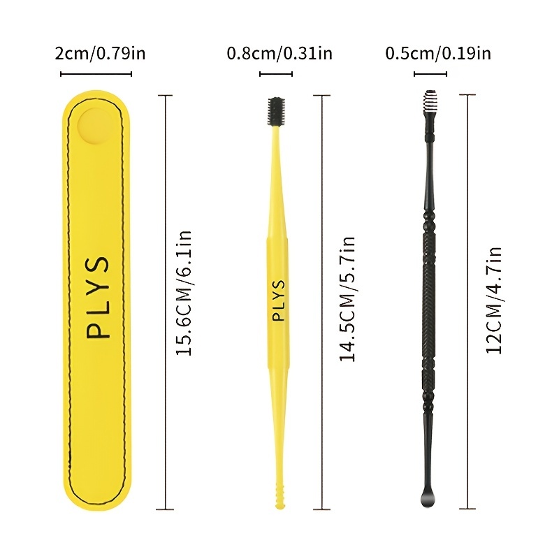2pcs Silicone Ear Picking Artifact Double Head Ear Digging Spoon Set