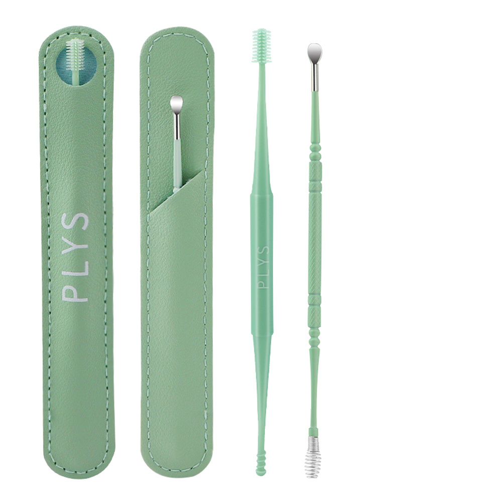 2pcs Silicone Ear Picking Artifact Double Head Ear Digging Spoon Set