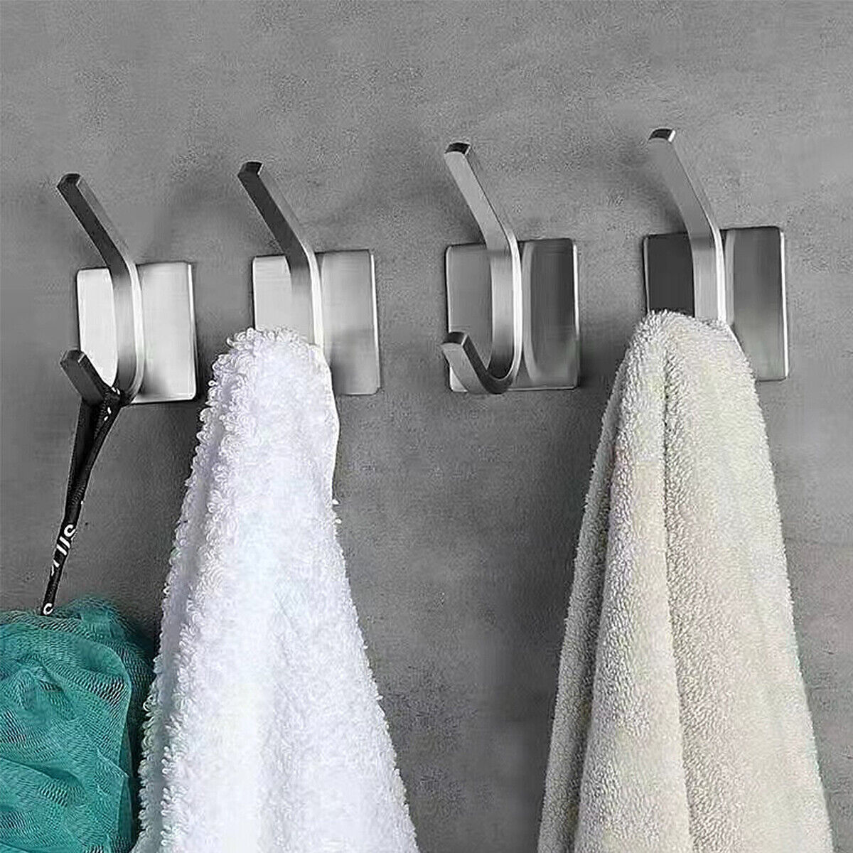 4pcs Clothing Hooks Metal Hook Towel Hook Holder Coat Wall Hooks Self  Adhesive Hooks Keys Hooks Wall Hooks for Hanging Hooks for Towels Stainless