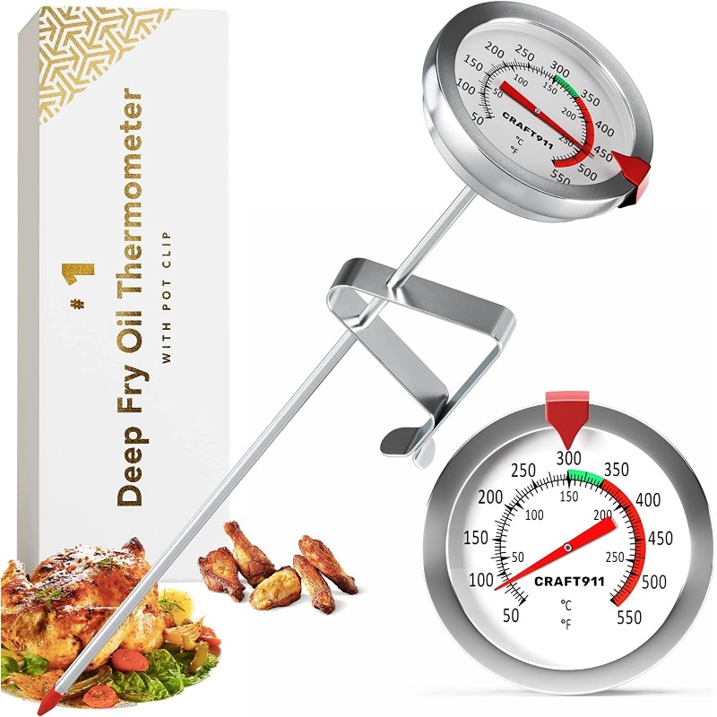 1pc Candy Deep Fry Thermometer With Probe, Instant Read Food Thermometer,  Mechanical Meat Thermometer For Grilling, Candle Making Thermometer, Baking