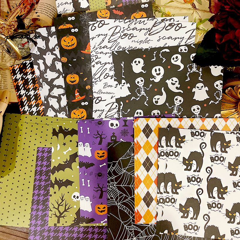 24 Fogli Happy Halloween Paper Pad Scrapbooking Paper Pack