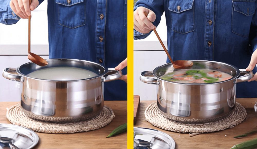 Large Capacity Stainless Steel Pot Sets, Natural Color, Dishwasher Safe,  Gas Stove Induction Cooker Available, Thickened Stainless Steel, Four Pots  + Four Covers - Temu