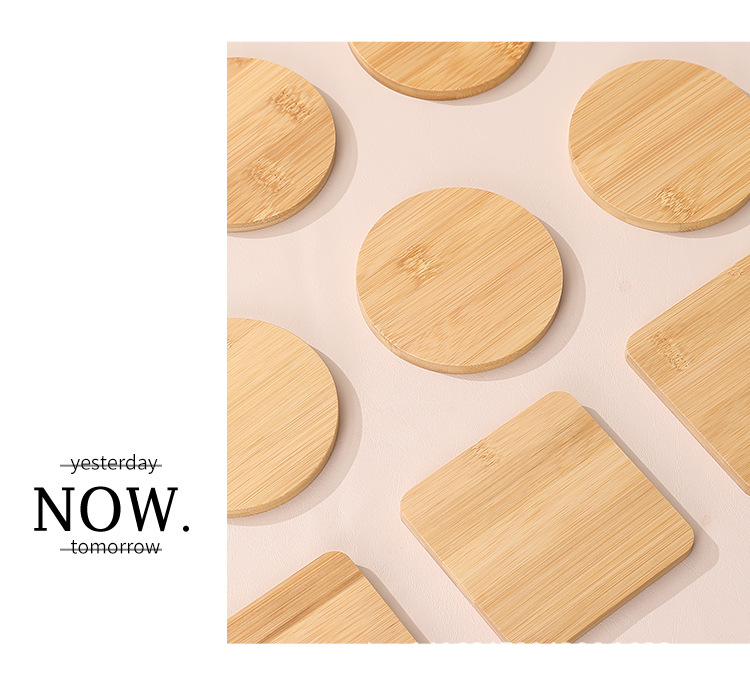 Bamboo Wooden Coasters Suits Minimalist Creative Tea - Temu Canada