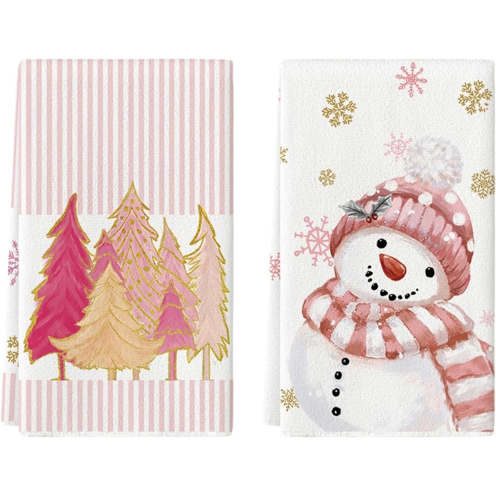 Christmas Snowman Dish Towels Soft Absorbent Kitchen Towel - Temu