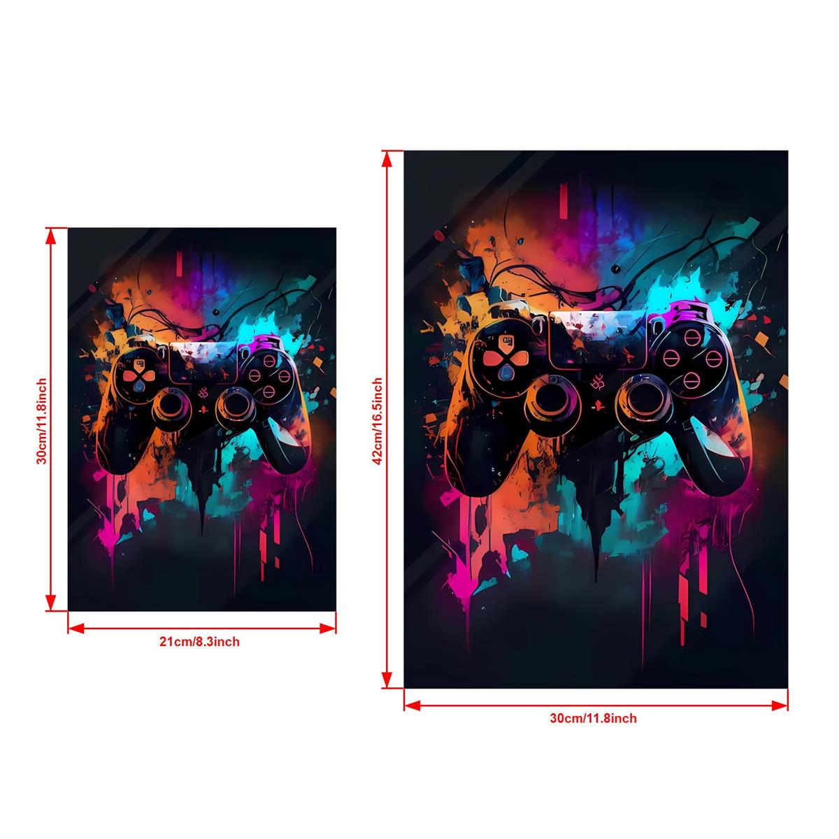 artgeist Canvas Wall Art Print for Gamers Game Console 53x18 in - 1pcs Home  Decor Framed Stretched Picture Photo Painting Artwork Image Gaming Play