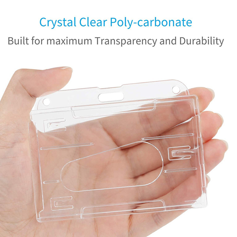 Étui À Cartes Transparent Multi-usage, Badge En Plastique Dur, Porte-carte  D'identité De Travail, Couvercle De Protection Transparent, Pochette Pour  Carte D'identité Double Face - Temu France