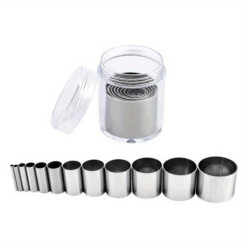 Mini Circle Die Cutting Set Storage Box Stainless Steel - Temu Denmark