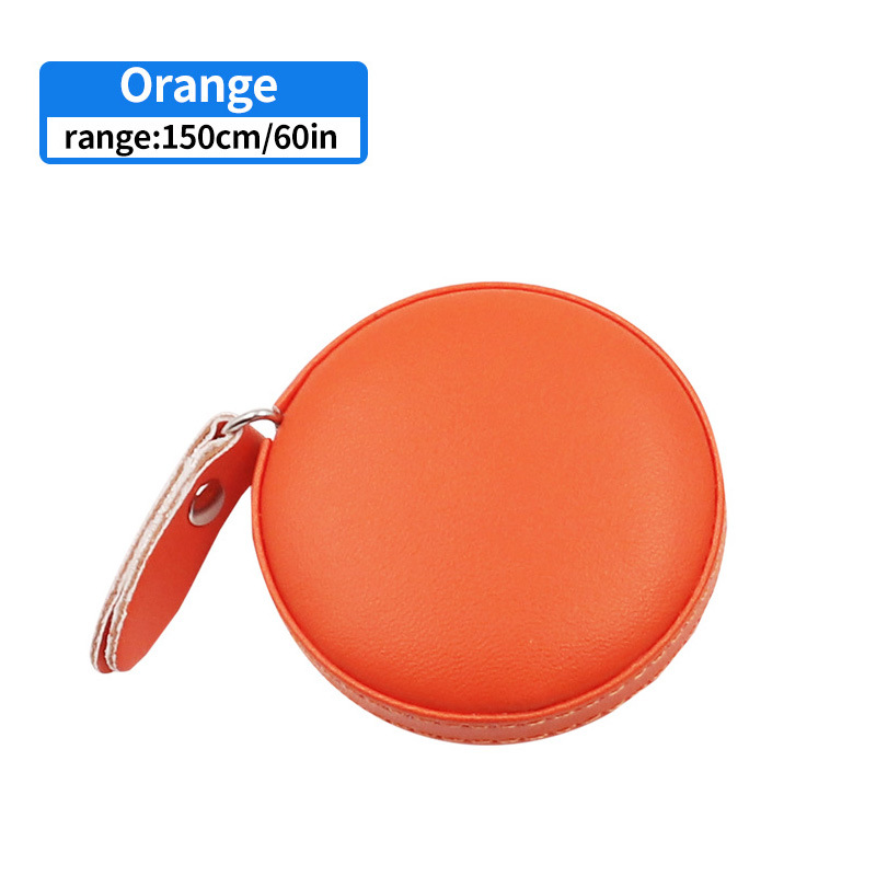 Macaroon Mini Tape Measure Faux Leather Circular Tape - Temu