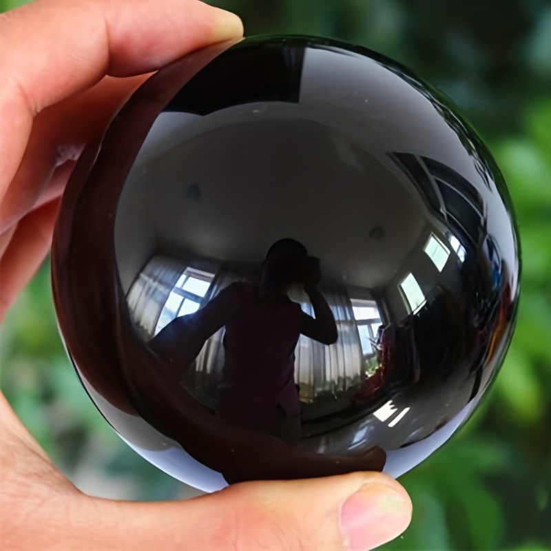 Asian Natural Obsidian Ball Quartz Crystal Magic Ball - Temu