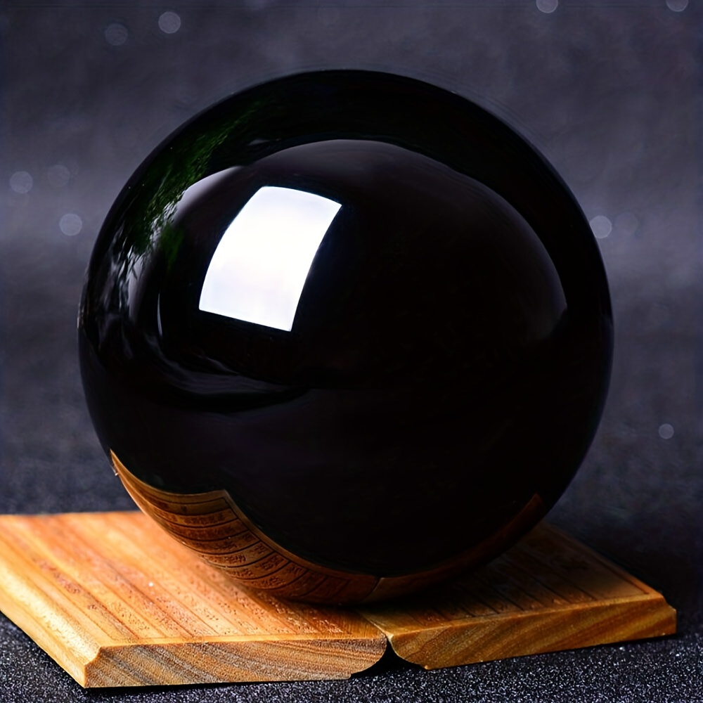 Objets décoratifs,Boule de cristal en obsidienne noire Rare de 55mm, pierre  de guérison Feng Shui, divin naturel, sphère de - Cdiscount Maison
