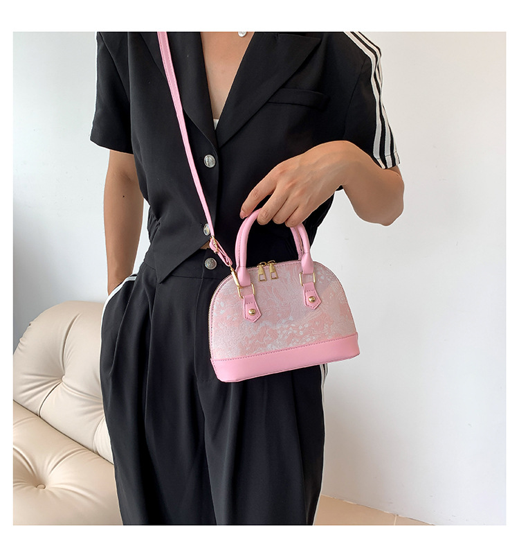 Retro Embroidery Shell Handbag, Women's Color Contrast Crossbody Bag,  Fashion Top Handle Satchel Purse - Temu