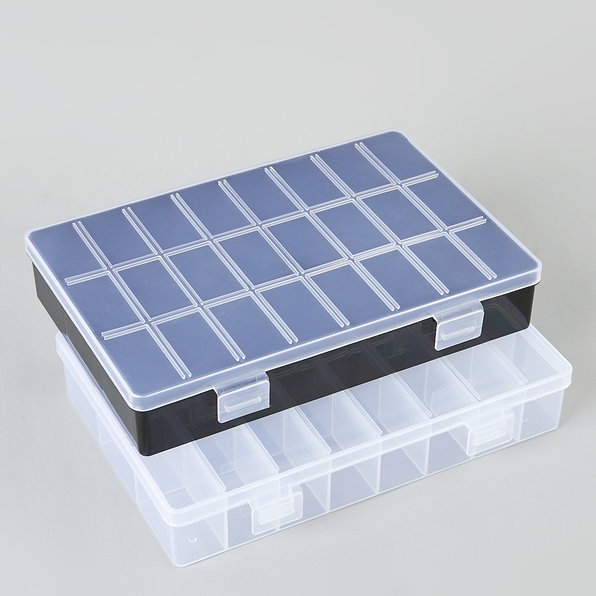 1PC Household Transparent Plastic Storage Box With Lid And Compartments Toy  Storage Box Stationery Miscellaneous Storage Box