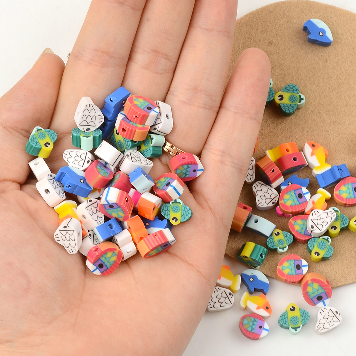 Creative Cute Fish Shape Polymer Clay Beads For Jewelry - Temu