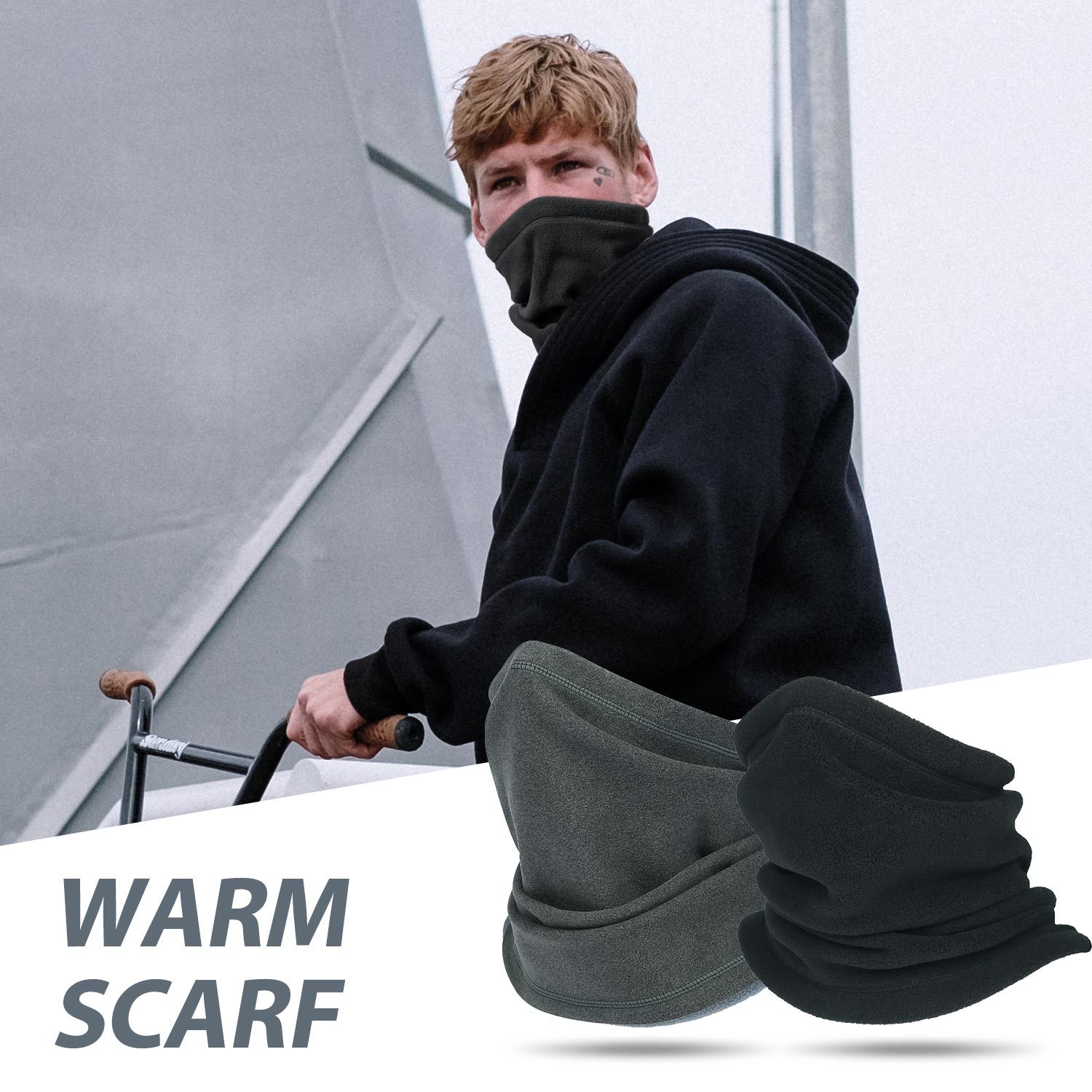 Winter Fleece Neck Warmer Gaiter Cold Weather Face - Temu Australia