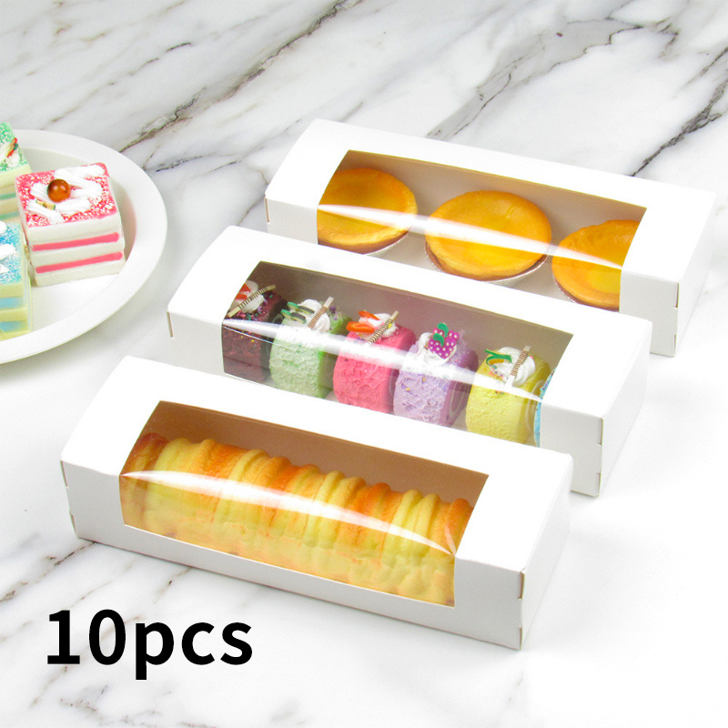 10pcs disposable lunch box cake box food storage containers puff