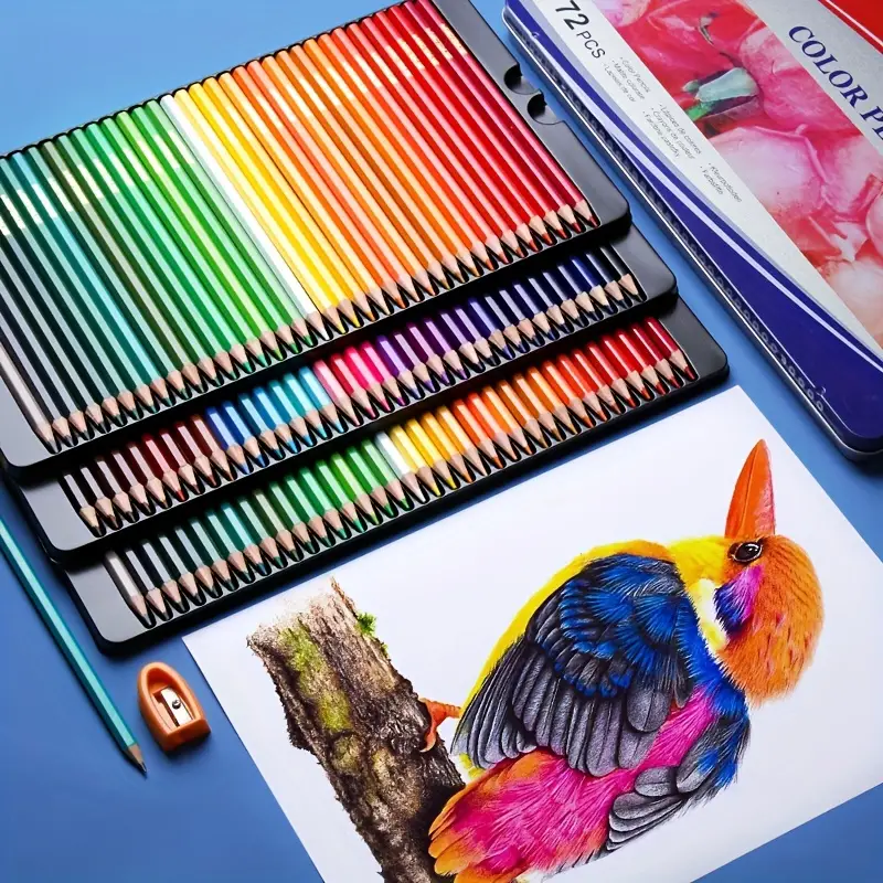 12/18/24/36 Colors Pencils Watercolor/oil Adult Coloring - Temu