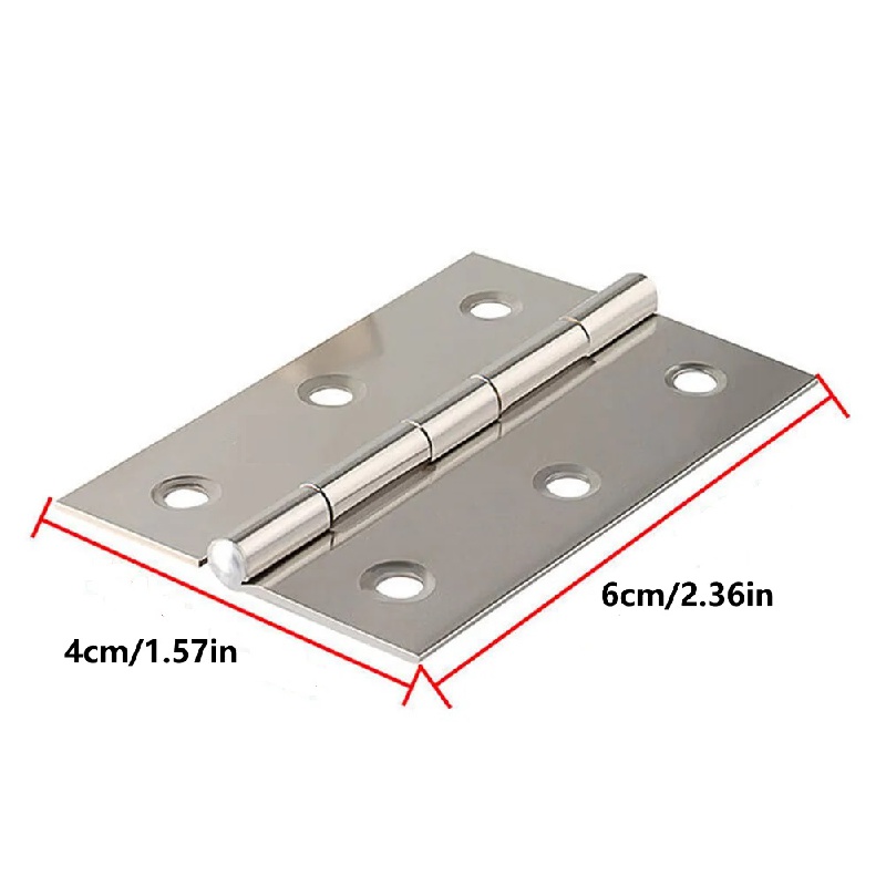 1 Stück Edelstahlscharniere, 4,4 * 3,1 Cm Schrankscharnierverbinder,  Kugelgelagerte Innenscharniere, Flache Fensterscharniere