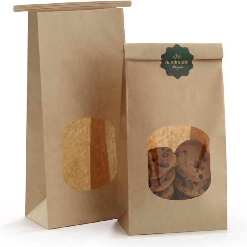 Bakery Paper Bags With Window Self ahesive Food Storage Bags - Temu