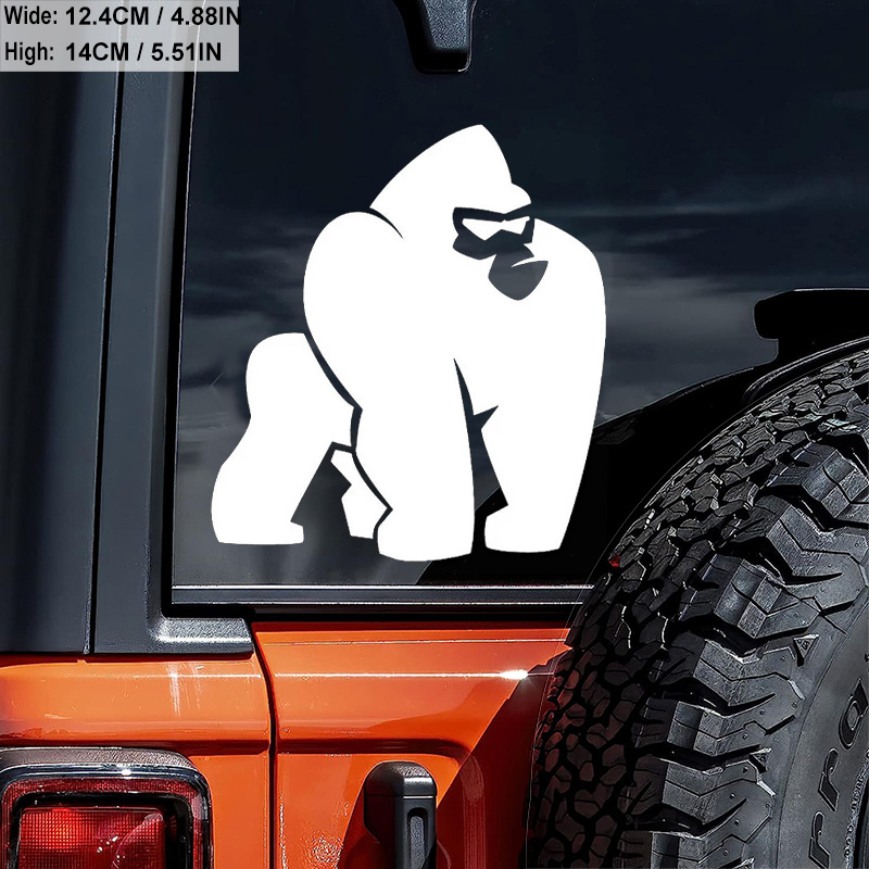 Gorilla Beating Chest Window Decal Sticker