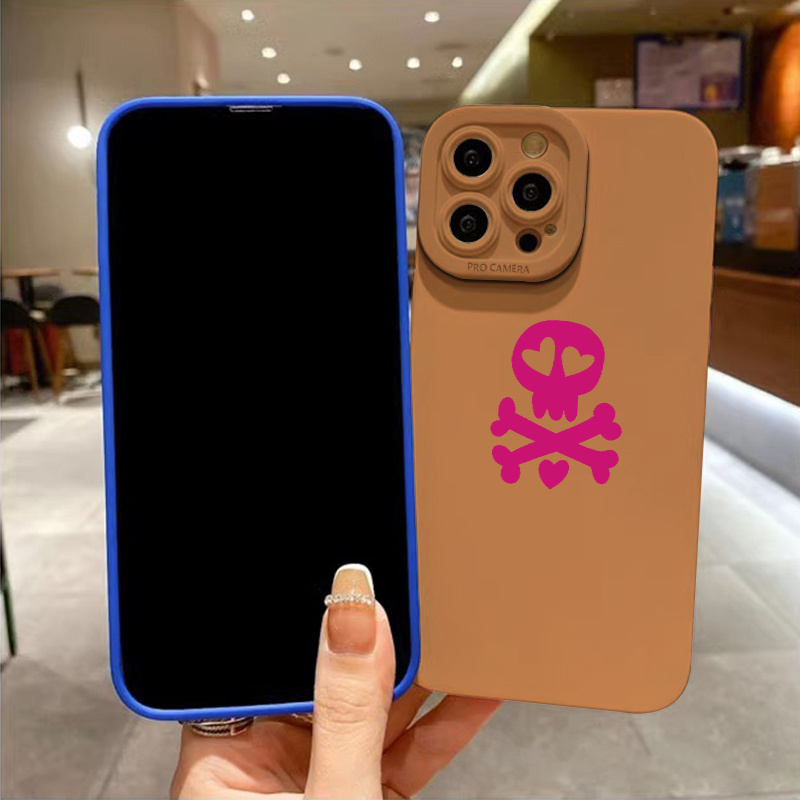 2pcs Funda De Teléfono Con Gráfico De Calavera De Halloween A Prueba De  Golpes Para Iphone