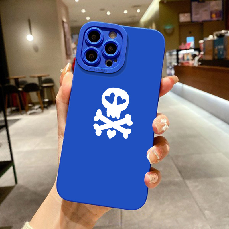 Phone Case With Halloween Skull Graphic Shockproof For Iphone 15