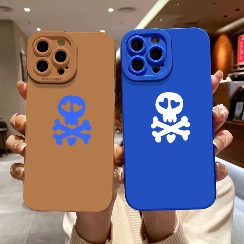 Phone Case With Halloween Skull Graphic Shockproof For Iphone 15