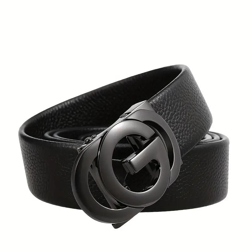 Men's Luxury Leather Belt, Fashion Leather Waist Belt For Men - Temu  Philippines