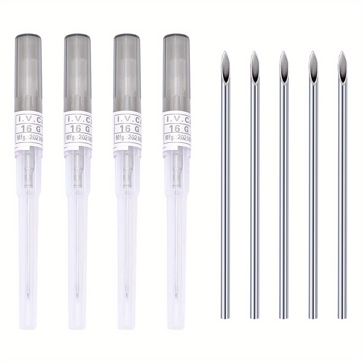 5PCS 12G Body Piercing Needles 316L Surgical Steel Sterile Disposable  Hollow Puncture Piercing Needles for Ear Nose Septum Belly Tongue Eyebrow  Nipple