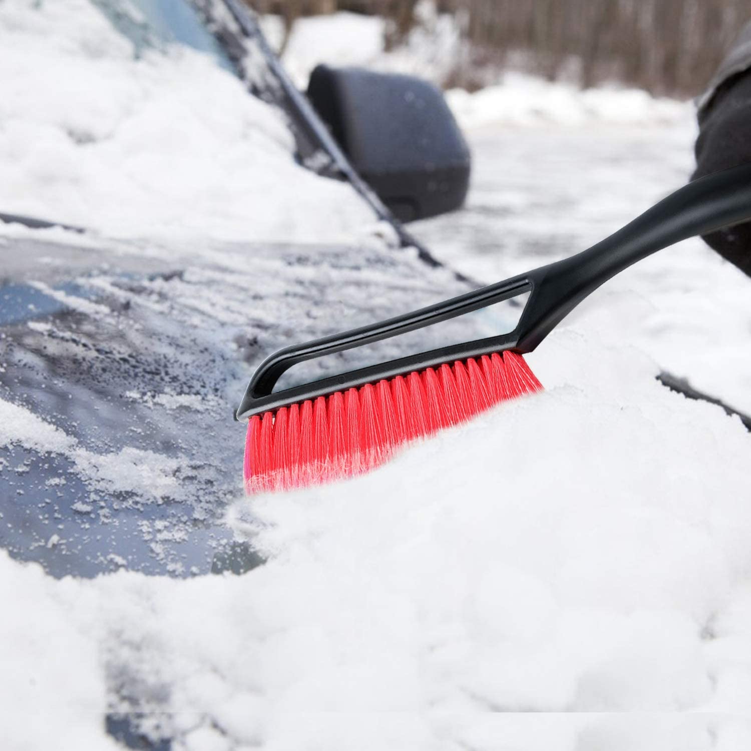 Brosse de Pelle à Neige de grattoir à Glace 2 en 1, adaptée pour Le Capot