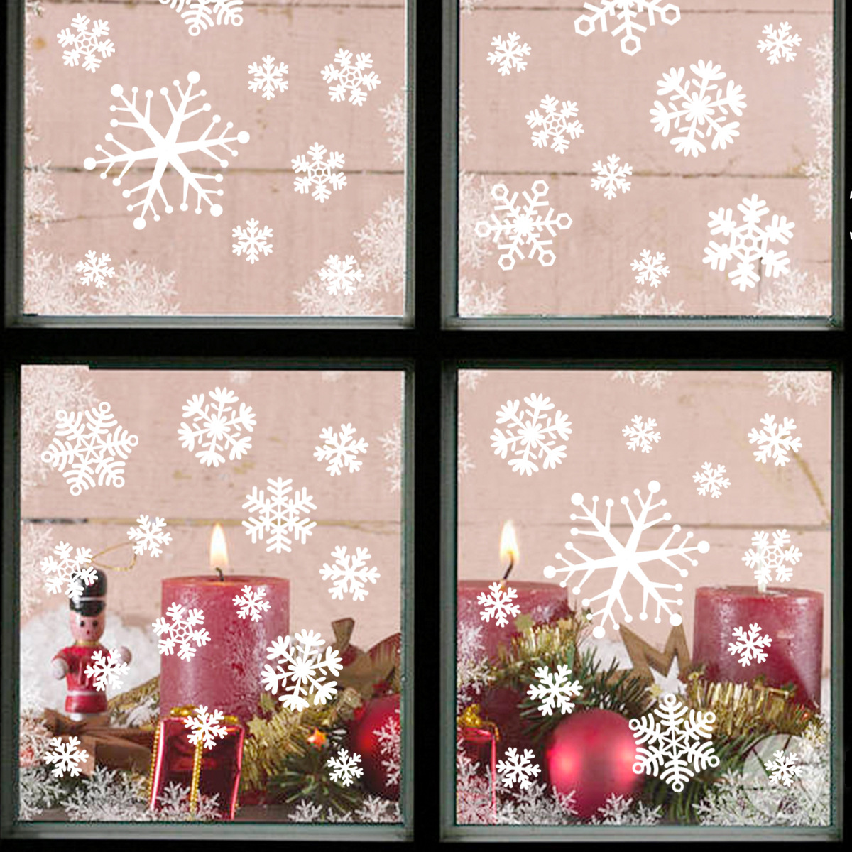 Christmas Snowflakes Window Clings Decals Decorations White Christmas  Window Stickers Winter Wonderland Decorations for Christmas Party