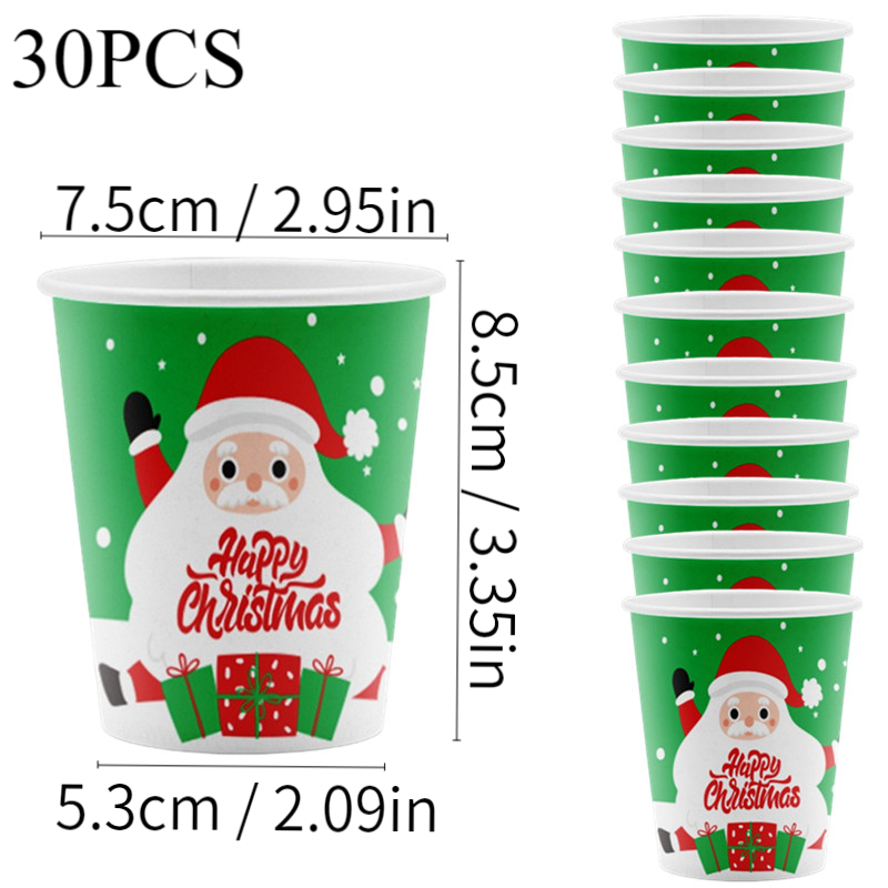 Christmas Series Disposable Paper Coffee Cups Suitable For - Temu