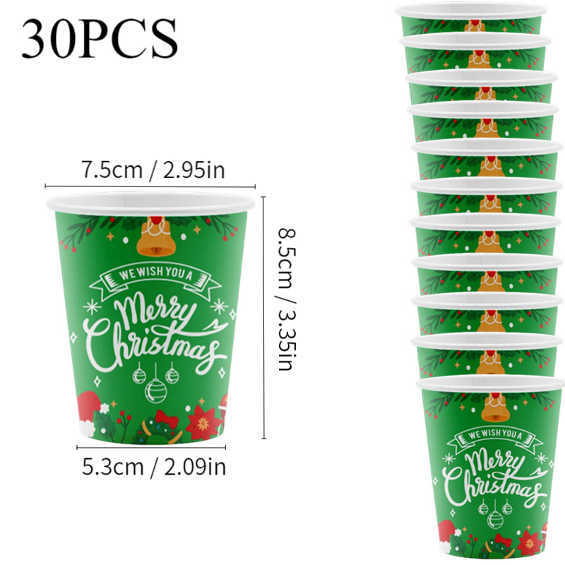 Christmas Series Disposable Paper Coffee Cups Suitable For - Temu