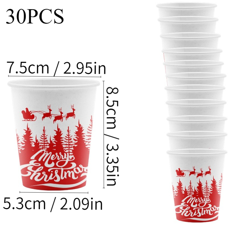 Christmas Series Disposable Paper Coffee Cups Suitable For - Temu