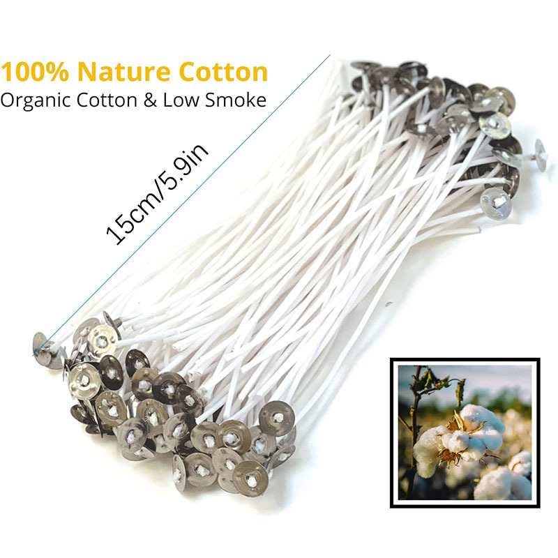 120 Pcs Candle Wicks 8 Inch Cotton Core Candles Making Supplies Pre Tabbed  DIY