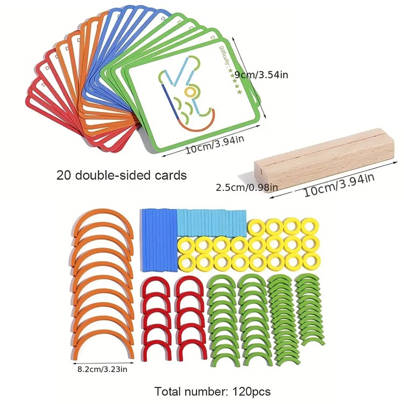 296 pçs cogumelo prego 3d quebra-cabeça blocos crianças montessori jogos  cor cognição brinquedos educativos intelectuais