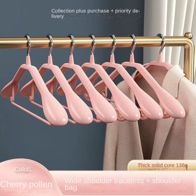 Cherry Color Wooden Thick Hanger for Heavy Duty Clothes