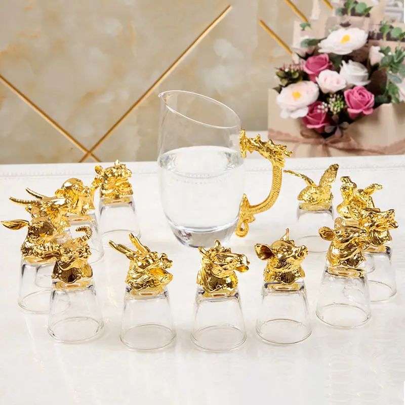 12pcs chinese wine set chinese baijiu set liquor set drinkware details 0