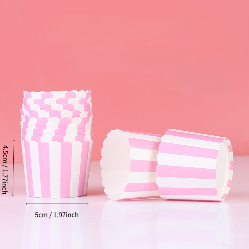 Tulip Muffin Cups Disposable Cupcake Cups Stripes Pattern - Temu