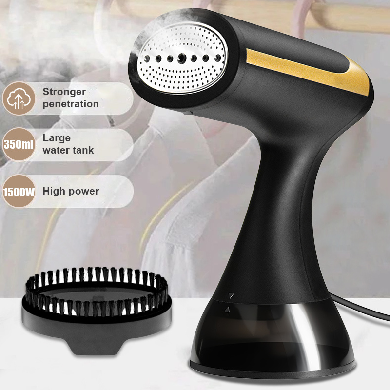 uk plug handheld steamer for clothes 1500w strong power garment steamer with 350ml can fast heat up portable travel steam iron fabric wrinkle remover with brush for home dormitory travel rv details 0