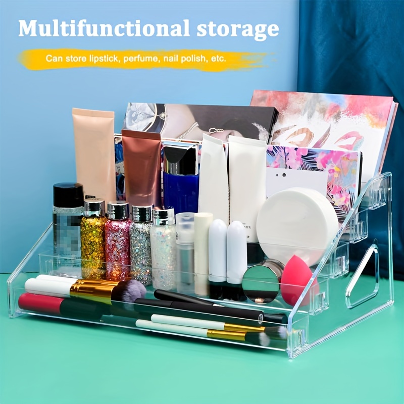 Transparent Makeup Storage Tray, 360 Degree Rotating Multi-layer Desktop  Cosmetic Rack, Skincare Perfume Makeup Display Tray, Desktop Storage  Organizer - Temu