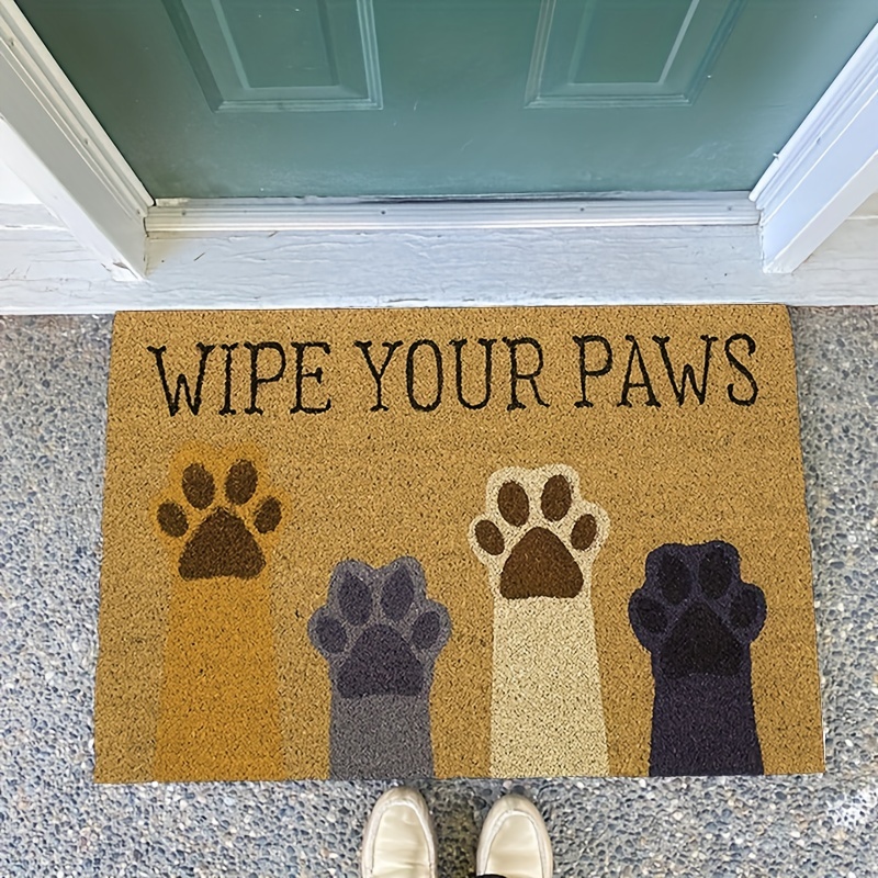 Colorful Paw Pattern Door Mat Non slip Oil proof Floor - Temu