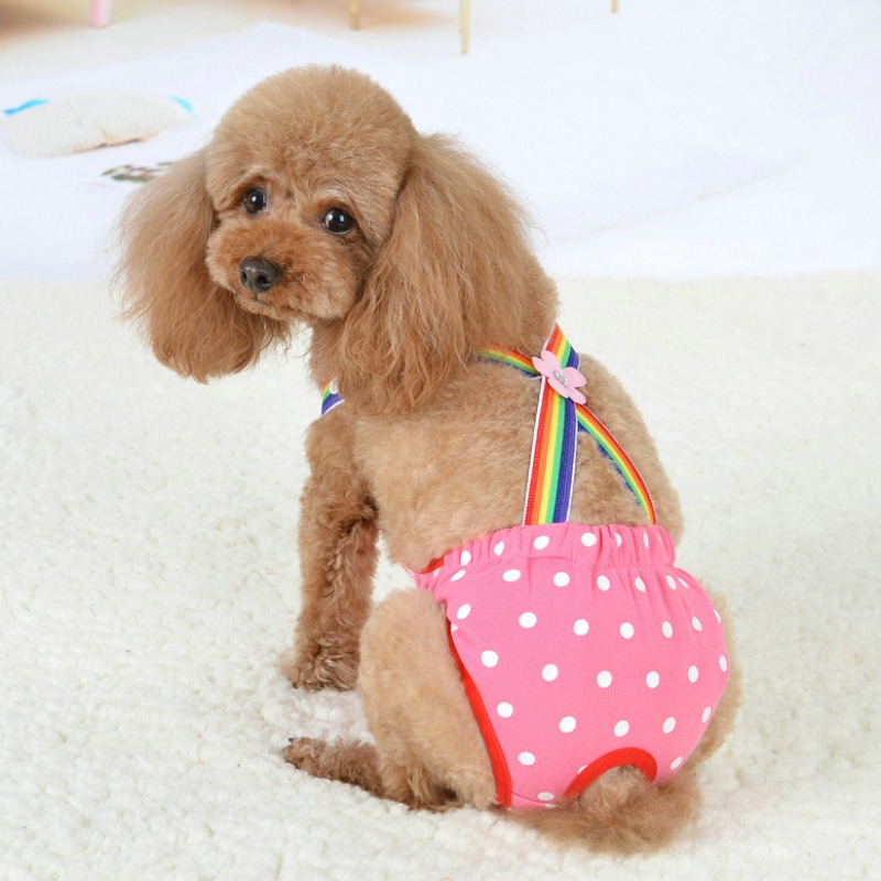 Love Cartoon Harness Dog Physiological Pants Dog Safety - Temu