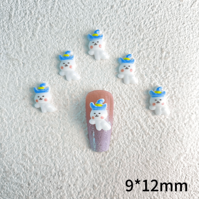 Halloween Nail Art Charms,resin 3d Ghost, Cat, Pumpkin, Haunted House  Flatback Rhinestones,nail Art Supplies For Women And Girls - Temu