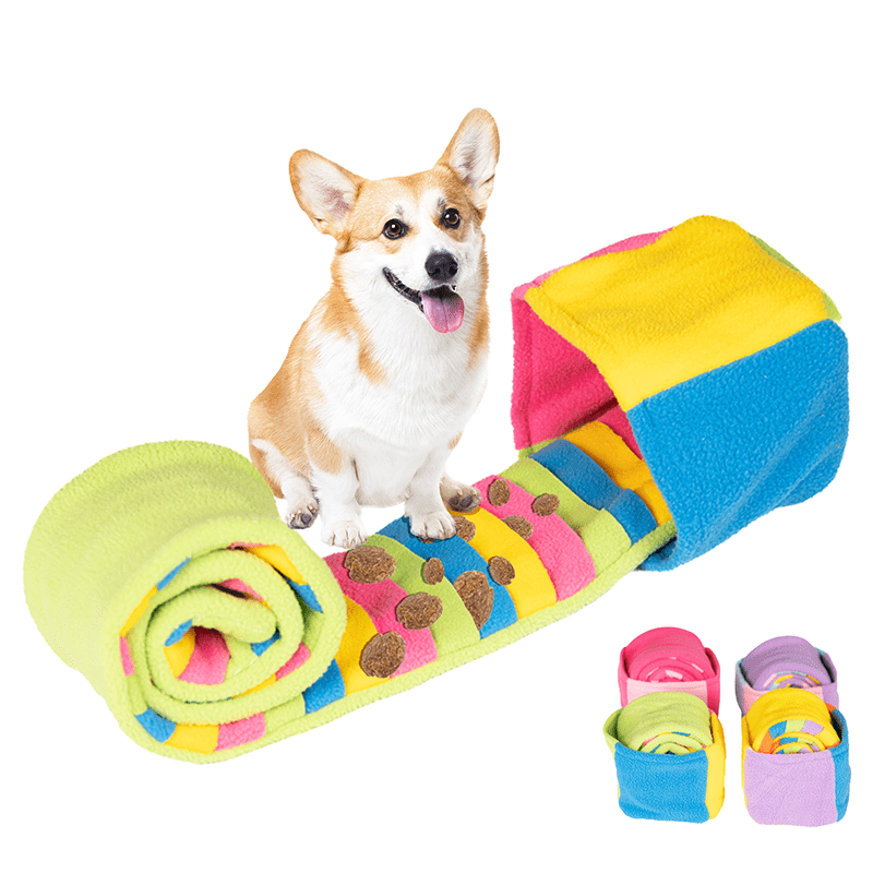 Fastsun Treat Dispensing Dog Toys Dog Rope Toy Squeaky Puzzle Enrichment Snuffle Toys Dog Treat Toys for All Dogs Tough Chew Teething Soft Puppy Toy (
