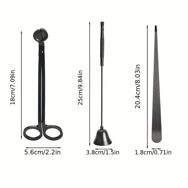 3 in 1 Candle Accessory Set - Candle Wick Trimmer, Candle Wick Cutter,  Candle Snuffer Extinguisher, Candle Wick Dipper with Gift Package for  Candle