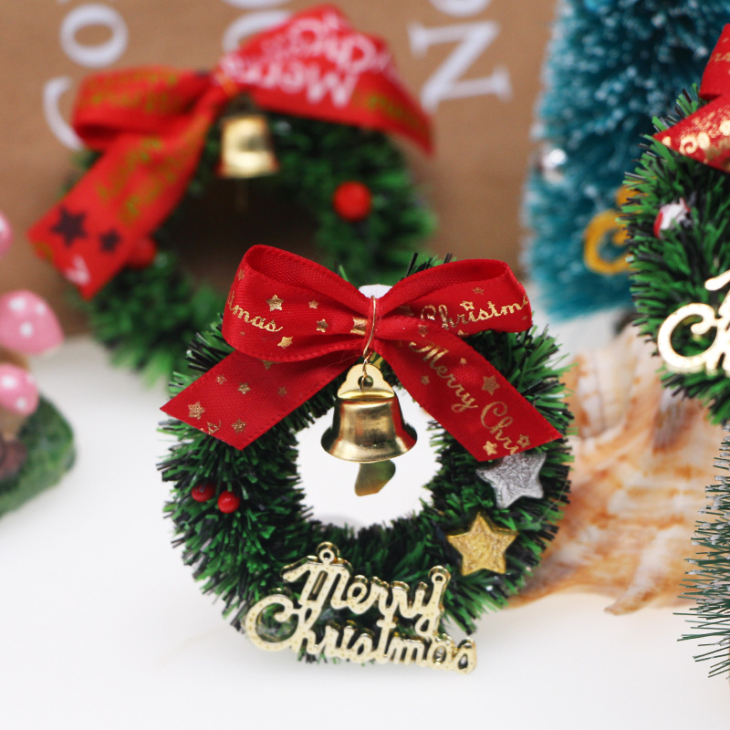 Dollhouse Christmas Decorations Mini Tree Wreath Light Hat - Temu