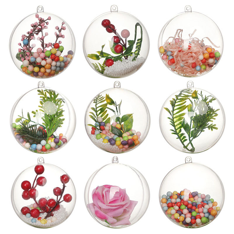 Clear Acrylic Ribbon Slot Circle Bauble (WC1881)