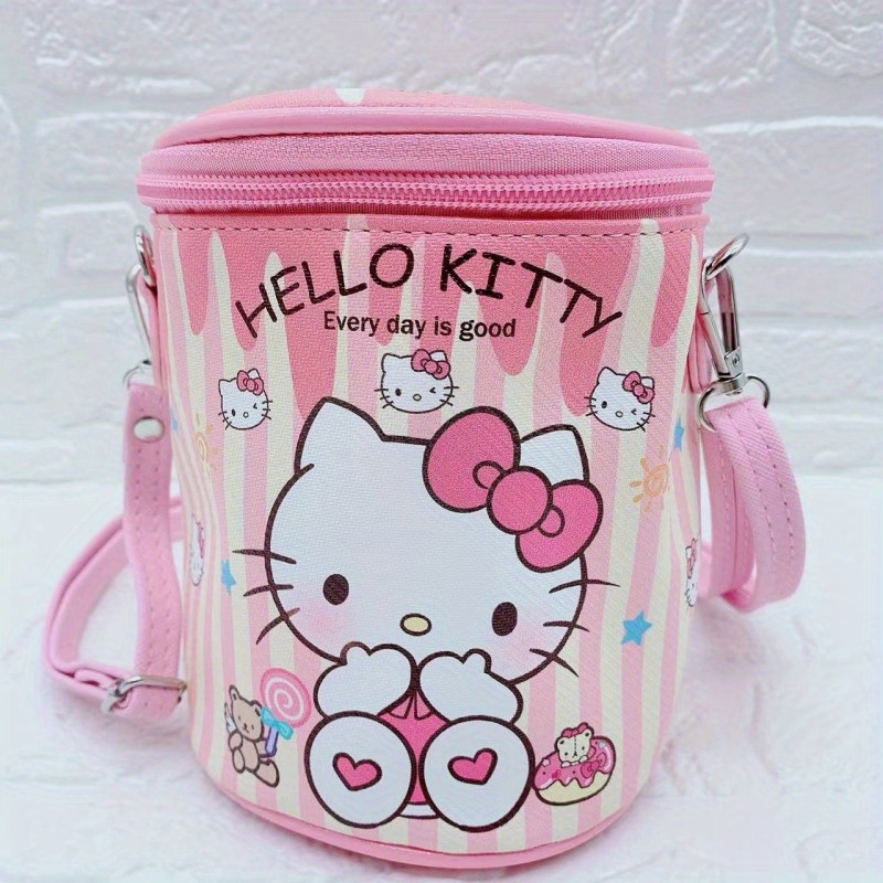 Miniso Cute Kuromi Cinnamoroll Hello Kitty Backpack, Pu Leather