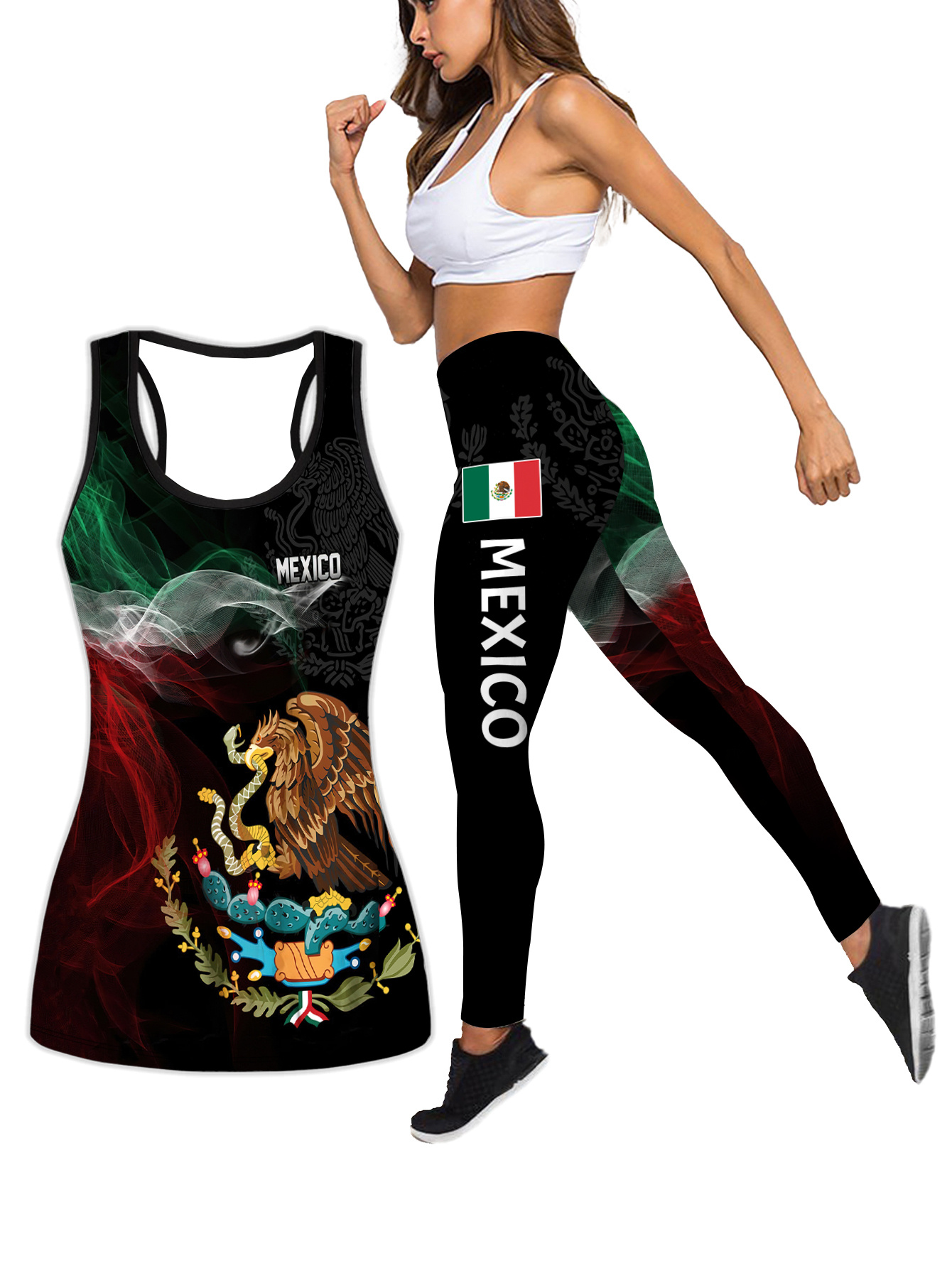 Plus Size Sports Outfits Set Women's Plus Graphic Animal - Temu Canada